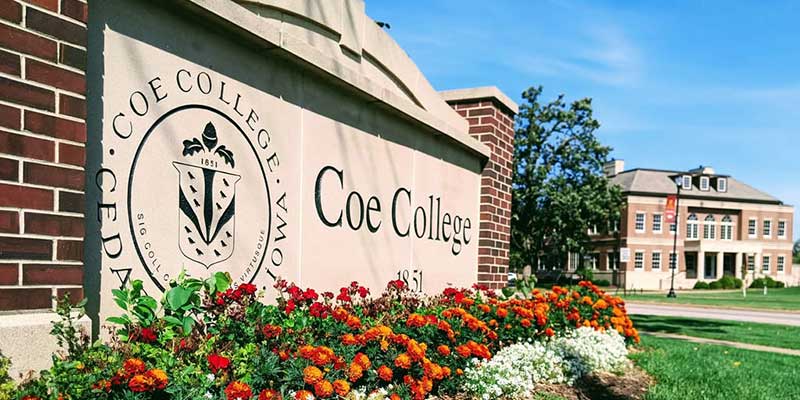Coe College sign