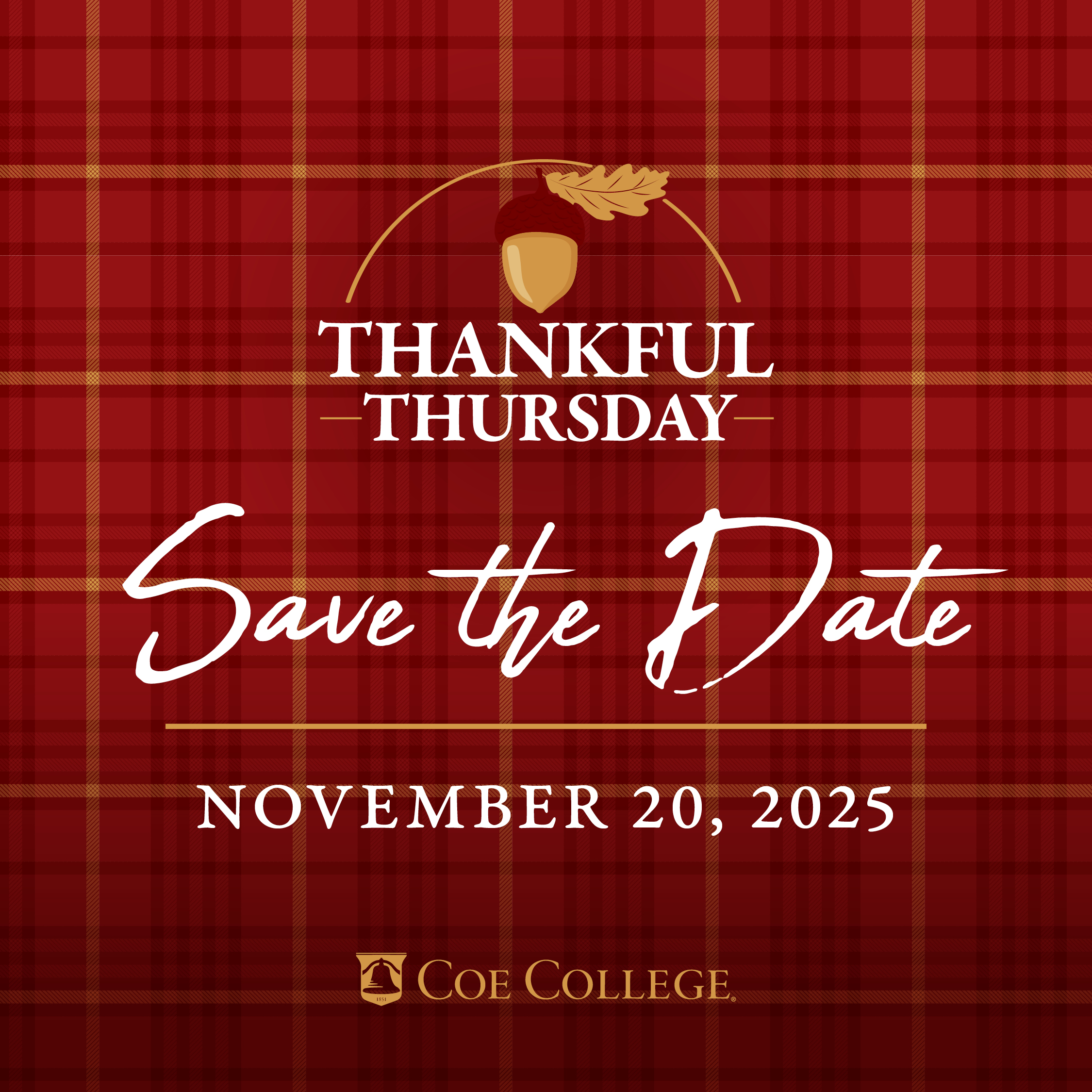 Social media square graphic save the date