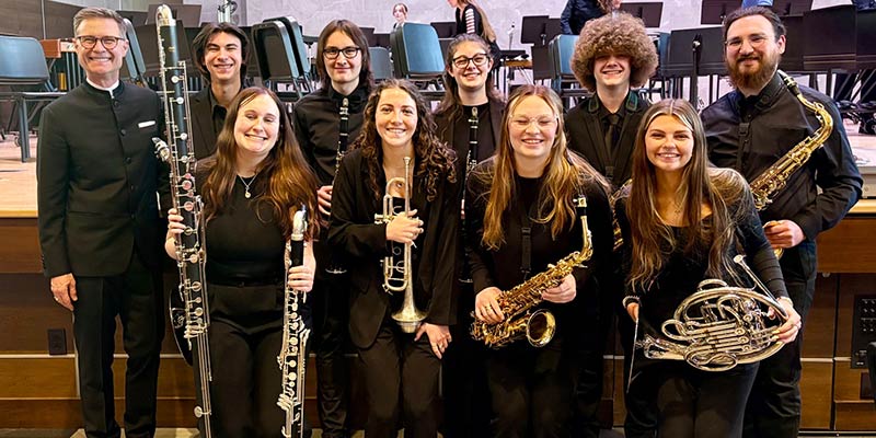 Coe College music students