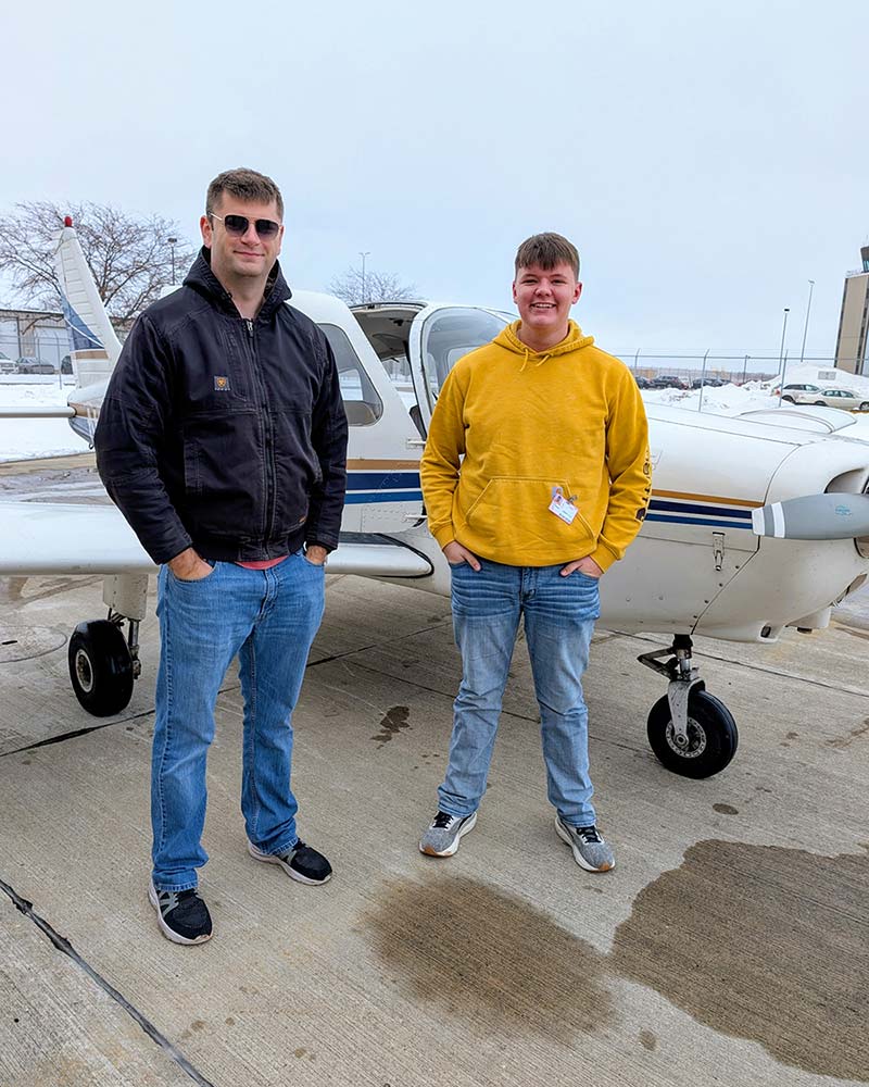 Three Kohawk aviators complete the first solo training flights in Coe College aviation management & flight operations history