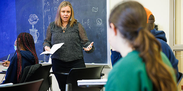 professor teaching in class