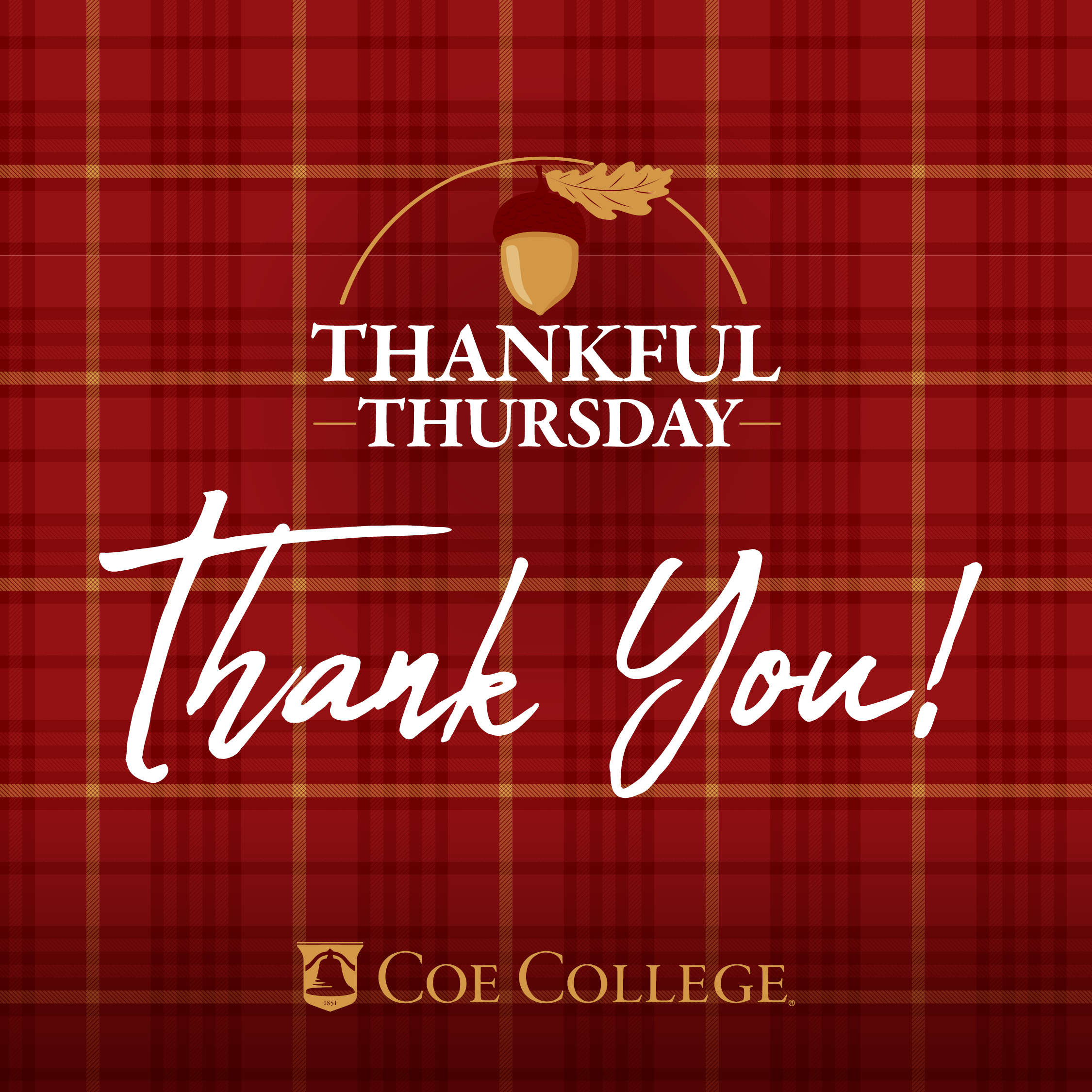 Social Media squarge graphic thank you