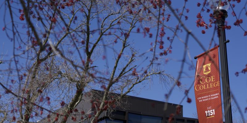 Aerial photo of the Coe College campus